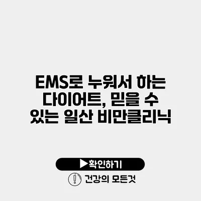EMS로 누워서 하는 다이어트, 믿을 수 있는 일산 비만클리닉