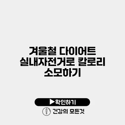 겨울철 다이어트 실내자전거로 칼로리 소모하기