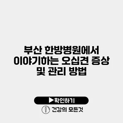 부산 한방병원에서 이야기하는 오십견 증상 및 관리 방법