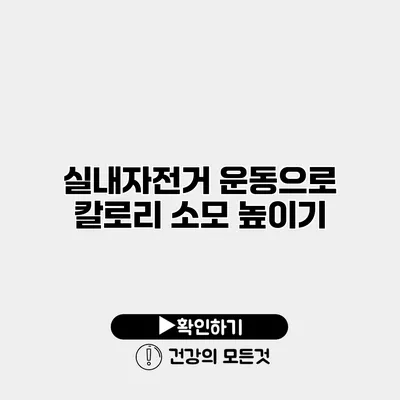 실내자전거 운동으로 칼로리 소모 높이기