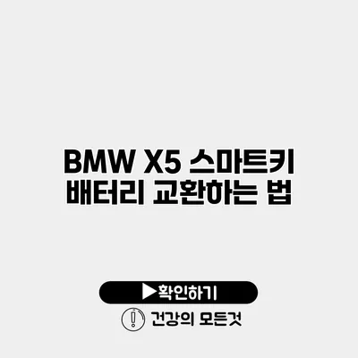 BMW X5 스마트키 배터리 교환하는 법