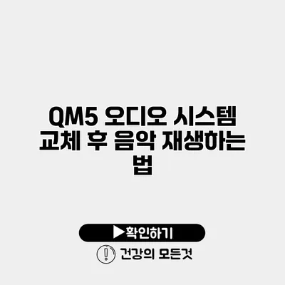 QM5 오디오 시스템 교체 후 음악 재생하는 법