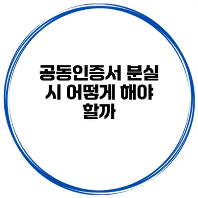 공동인증서 분실 시 어떻게 해야 할까?