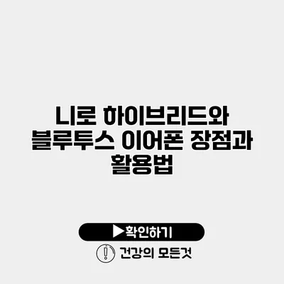 니로 하이브리드와 블루투스 이어폰 장점과 활용법