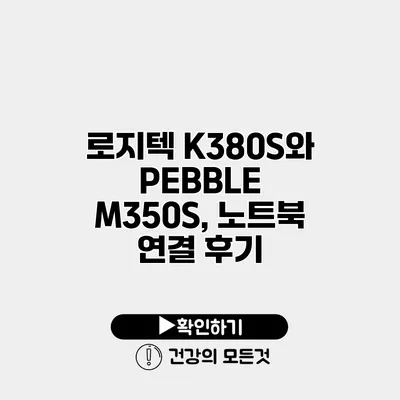 로지텍 K380S와 PEBBLE M350S, 노트북 연결 후기