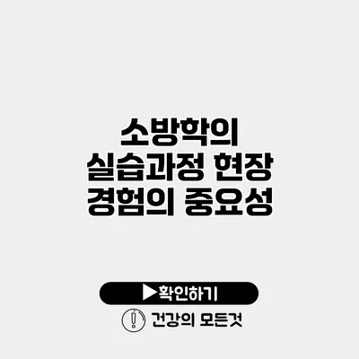 소방학의 실습과정 현장 경험의 중요성