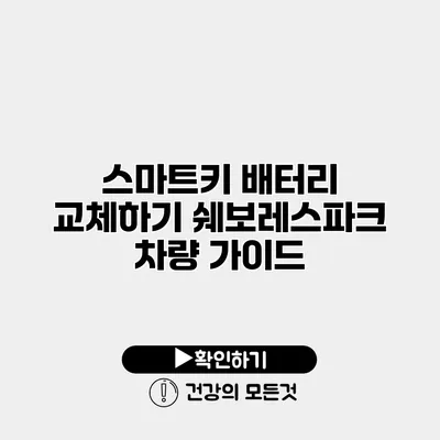 스마트키 배터리 교체하기 쉐보레스파크 차량 가이드