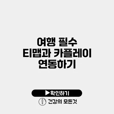 여행 필수 티맵과 카플레이 연동하기