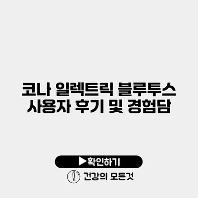 코나 일렉트릭 블루투스 사용자 후기 및 경험담