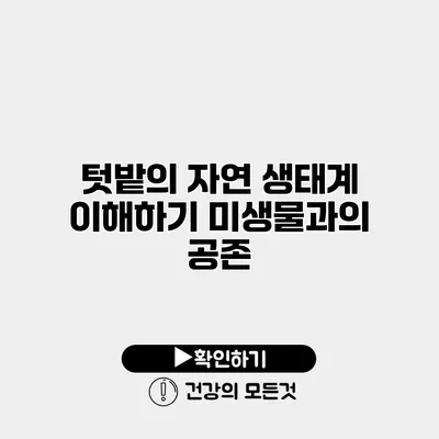 텃밭의 자연 생태계 이해하기 미생물과의 공존