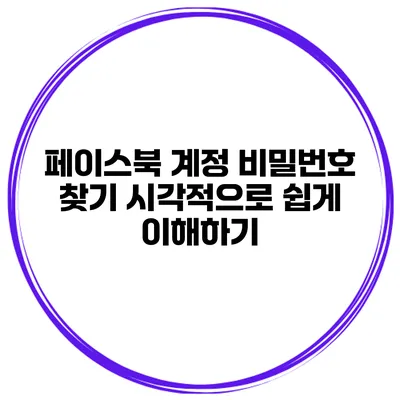 페이스북 계정 비밀번호 찾기 시각적으로 쉽게 이해하기